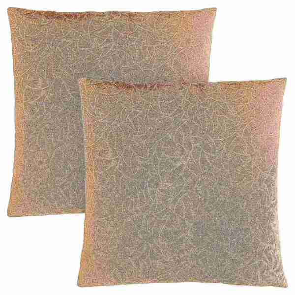 Monarch Specialties Pillows, Set Of 2, 18 X 18 Square, Insert Included, Accent, Sofa, Couch, Bedroom, Polyester, Beige I 9255